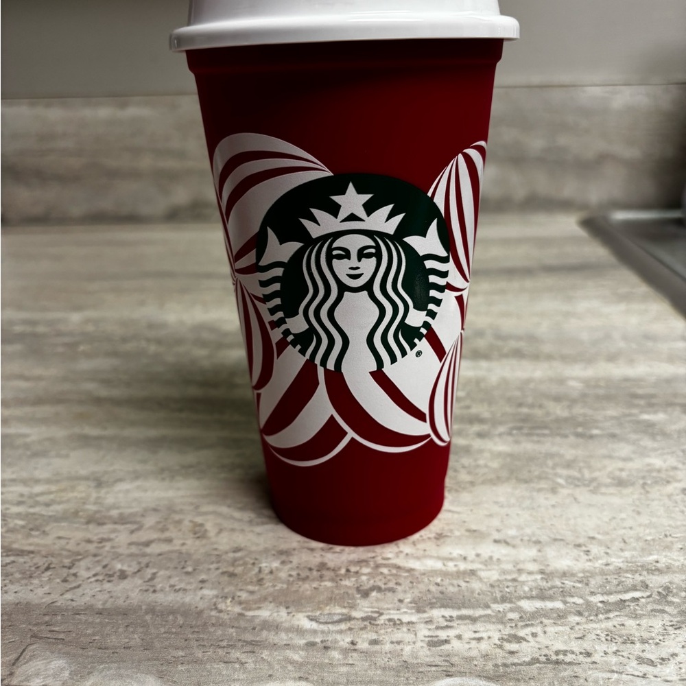 Starbucks Red and White Ming Tumbler - Picture 1 of 2
